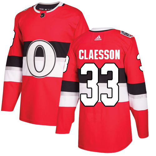 Herren Ottawa Senators Eishockey Trikot Fredrik Claesson #33 Authentic Rot 2017 100 Classic